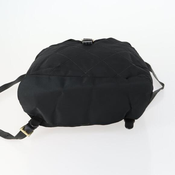 PRADA Backpack Nylon Black Gold Auth ka1154 main image 12
